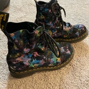 Dr Marten Air Wair paint splatter boots size 5.5/36
